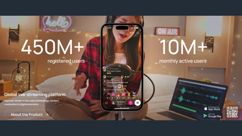 Tango delivers quick setup and stable, personalized livestreaming.