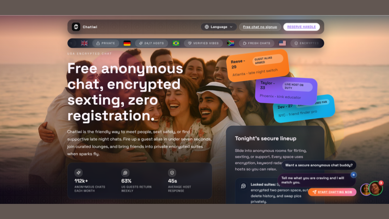 Chatiwi offers rooms and private chats with more control but less spontaneity.