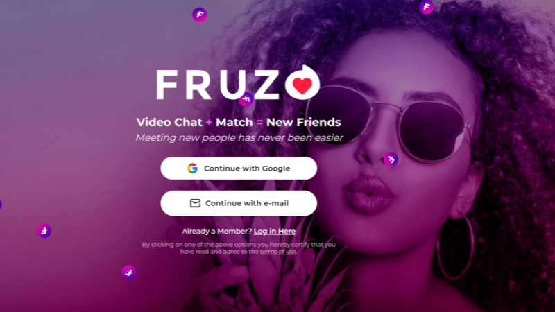 Fruzo is a social platform blending live chat with real-time interaction.